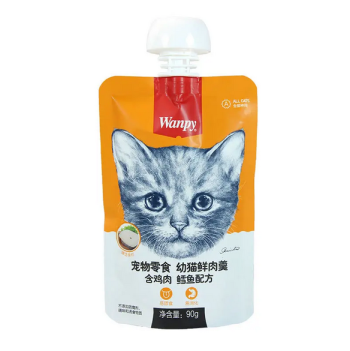 پودینگ غذای گربه ونپی با طعم مرغ و ماهی کاد  وزن 90 گرم