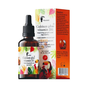 قطره کلسیم پرندگان Calcium Plus D3 توکان (30 میل)